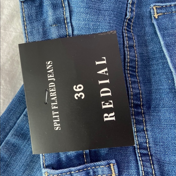 Dark Wash Split Hem Flare Jeans - Picture 3 of 3